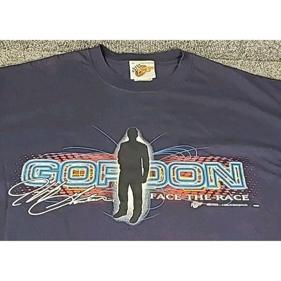 Vintage Jeff Gordon Face The Race Chase RACING T-SHIRT XL NASCAR Y2K 03 - Picture 2 of 8